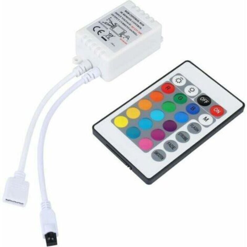 24-tasten-ir-fernbedienung Und Weißer Ir-controller Für Rgb-led-streifen 3528 Smd Lichtband