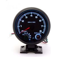 Universeller, Hintergrundbeleuchteter Led-tachometer 12 V Mit Blauer Schaltlichtanzeige Für Benzinfahrzeuge, 0-8000 U/min