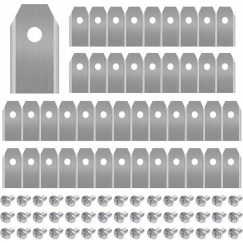 4er-pack Titanmesser Für Husqvarna- Und Gardena-mähroboter – 35 X 18 X 0,75 Mm – Inklusive 45 Schrauben – Präziser Und Langlebiger Schnitt