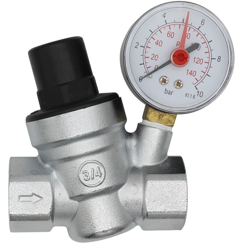 Wasserdruckminderventil Dn20, 3/4 Zoll, Wasserdruckregler Mit Manometer