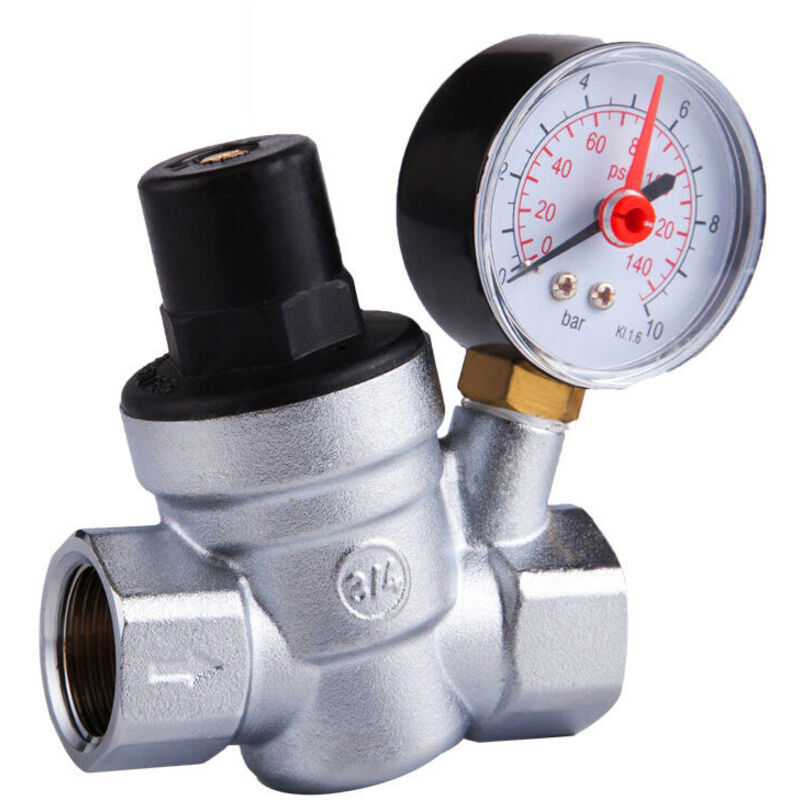 Wasserdruckminderer Dn20 Wasserdruckregler Mit Manometer 3/4 Zoll (dn20)