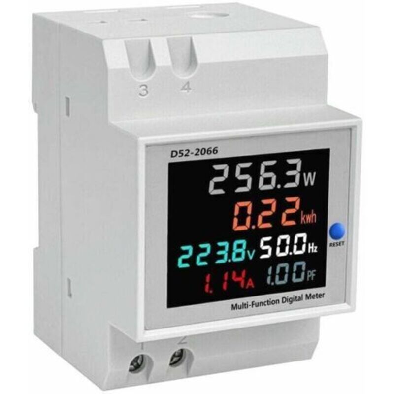 Anzeige Des Stromverbrauchs D52-2066 Haushalts-stromzähler, Intelligenter Energiezähler, Hutschienentyp, 220v, Spannung, Strom, Leistung, Frequenz, Leistungsfaktor