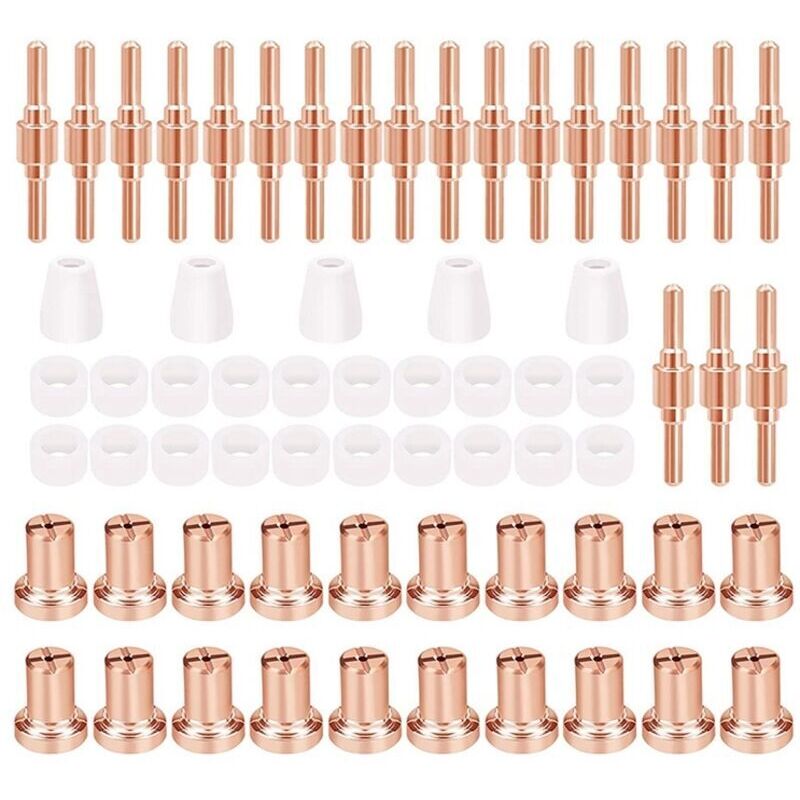 65-teiliges Set Aus Plasma-elektroden Und -düsen Mit Spitze, Zubehör Für Pt31-, 30-, 40- Und 50-plasmaschweißgeräte