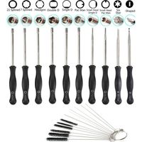 Vergaser-einstellschlüssel-set Für Freischneider Und Kettensägen, 10er-pack Vergaser-einstellwerkzeug Mit Reinigungsbürste Und Vergasernadel