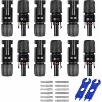 6 Paare Mc4 Stecker/buchse Mit Doppelringen, Wasserdichte Dichtung, Solarmodul-kabelverbinder