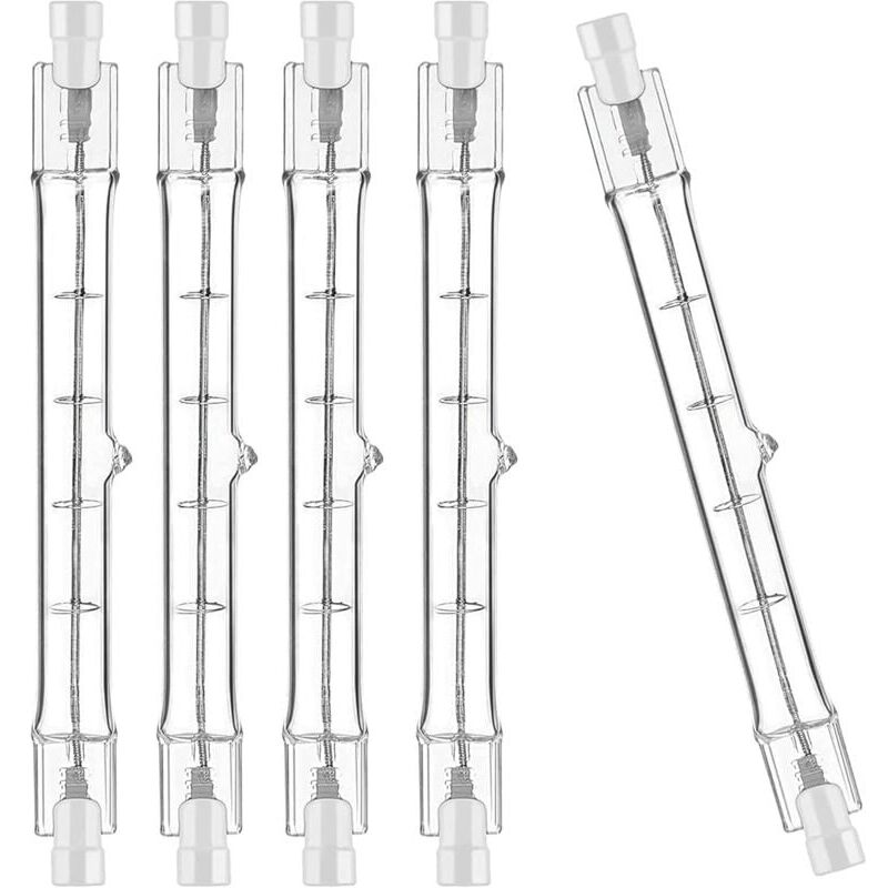 5er-pack R7s Halogenlampen 118mm 300w 230v, R7s Stablampe 118mm, Dimmbare R7s Halogen-stablampen Für Gebäudescheinwerfer, Arbeitsbeleuchtung Im Freien, Wohnraumbeleuchtung