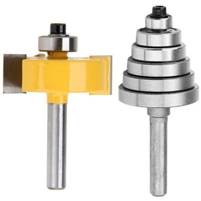 Fälzfräser Mit 6,35 Mm Schaft Und Lagersatz In 1/8", 1/4", 5/16", 3/8", 7/16", 1/2