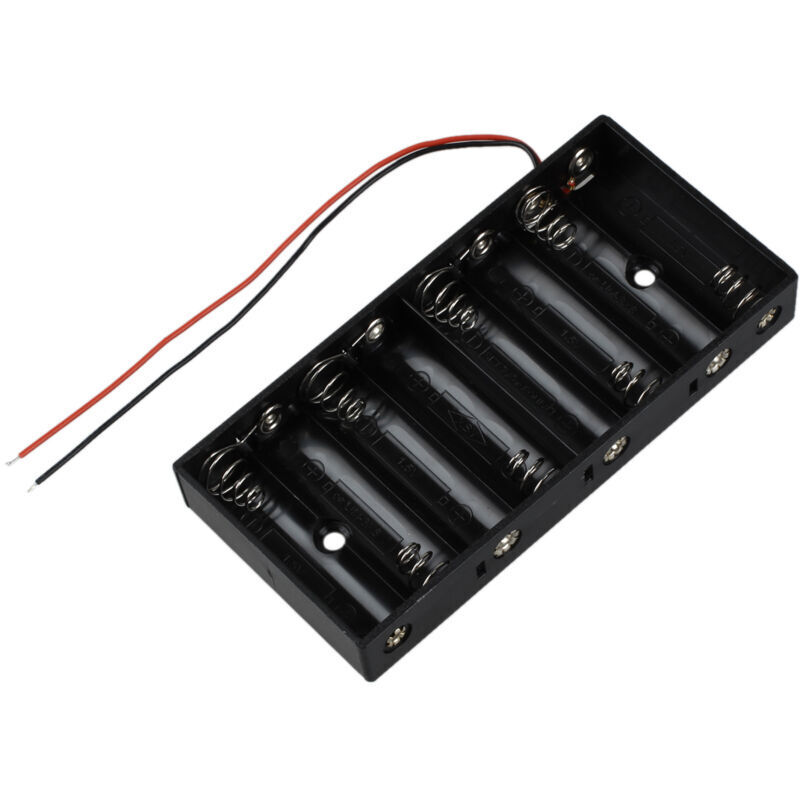 Aufbewahrungsbox Für 12v-batterien, 8 X 1,5v Aa, Mit Kabel Und Kunststoffgehäuse