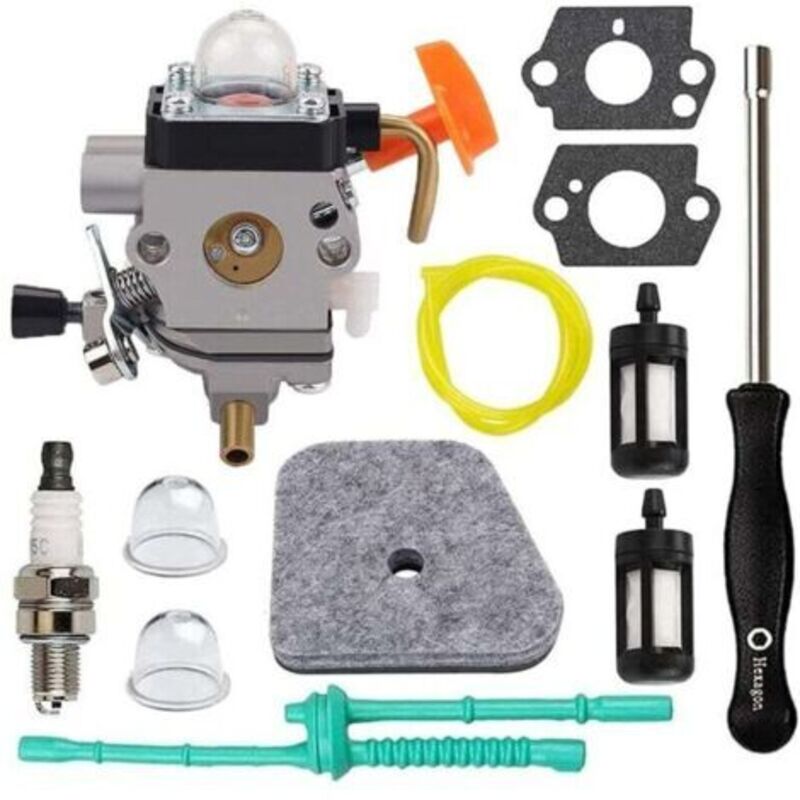 Vergaser Fs90r Für Motorsägen Stihl Fs110r, Fs130r, Fs100, Km130r, Fs130, Fs90, Km90r, Km90, Fs110, Km110r, Ht100 Und Ht101, Mit Einstellwerkzeug Und Ventileinstellsatz