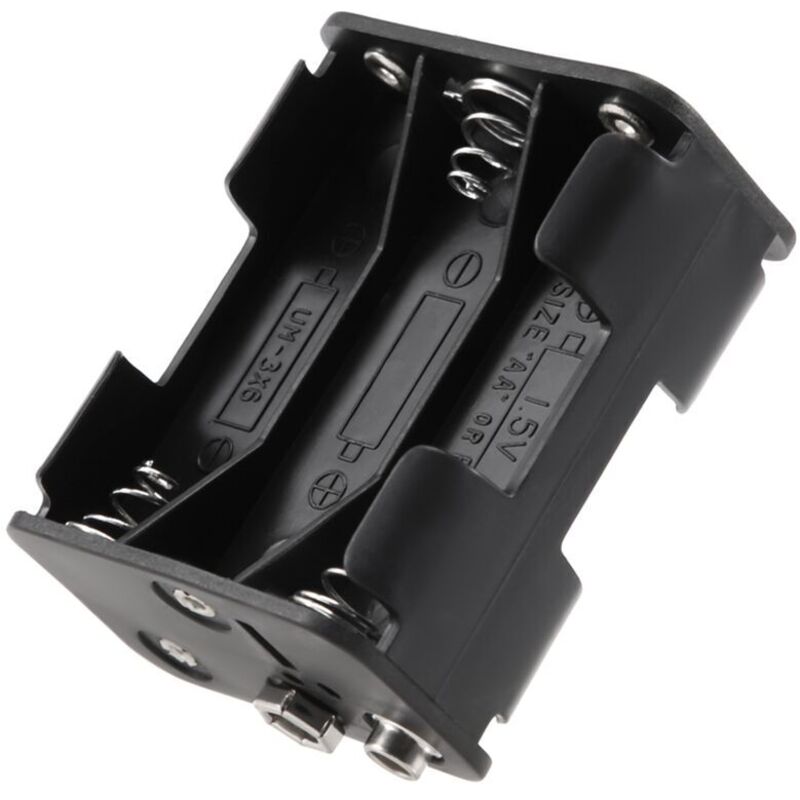Doppelte Anführungszeichen 6 X 1,5 V Aa Batteriehalter Schwarz