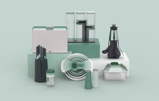 Joseph Joseph Schneidebrett Folio™, Kunststoff, (Set), doppelseitig, messerfreundliche Oberfläche