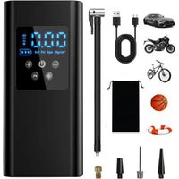 150 Psi Auto-reifenaufbläser, 6000 Mah Tragbarer Luftkompressor Mit 4 Düsen Und Led-licht Für Auto, Motorrad, Fahrrad Und Ball