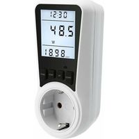 Stromzähler Für Steckdose, Energiekostenmesser, Stromzähler, Steckdose, Stromzähler Mit Lcd-bildschirm, 3680 W Max/16 A