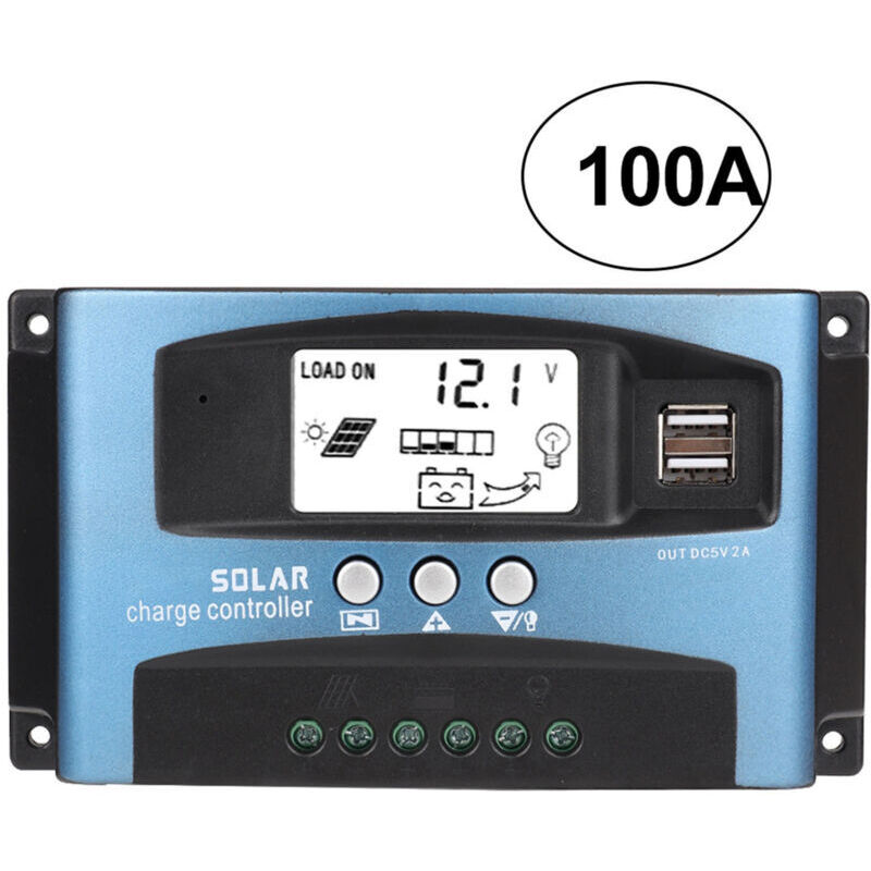 Mppt-solarladeregler 100a – Doppeltes Lcd-display – 12v/24v – Ladeoptimierung Mit Fortschrittlicher Technologie