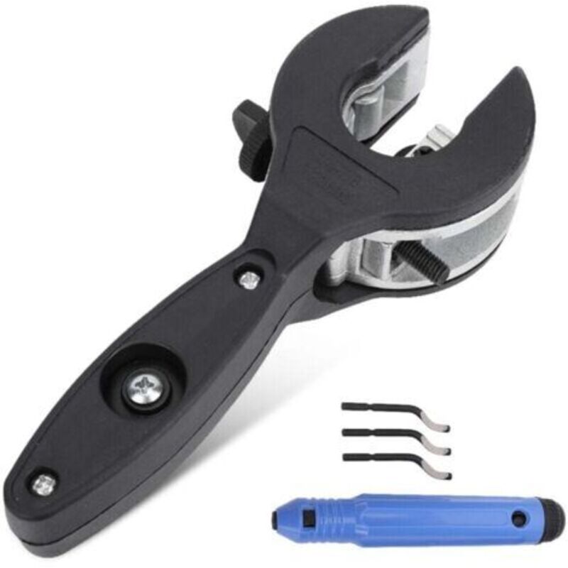 Ratschen-rohrschneider Mit 4 Austauschbaren Klingen, Durchmesser 6-23 Mm - Rohrschneider Für Kupfer-, Stahl-, Pvc- Und Kunststoffrohre, Schwarz