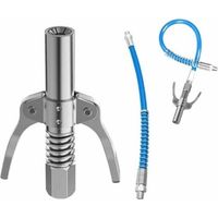 2x Kupplung G Für Fettpresse - Mit Flexiblem Schlauch - Für Alle 1/8" Fettspitzen - Kuppler Für Fettpresse - Anschluss Für Fettpistole Kompatibel