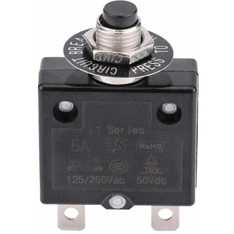 5a Leistungsschutzschalter Mit Optionalem Thermischem Rückstell-schalter, 125-250v Ac 50v Dc Druckknopf-leistungsschutzschalter Zum Schutz Vor Stromüberlastung