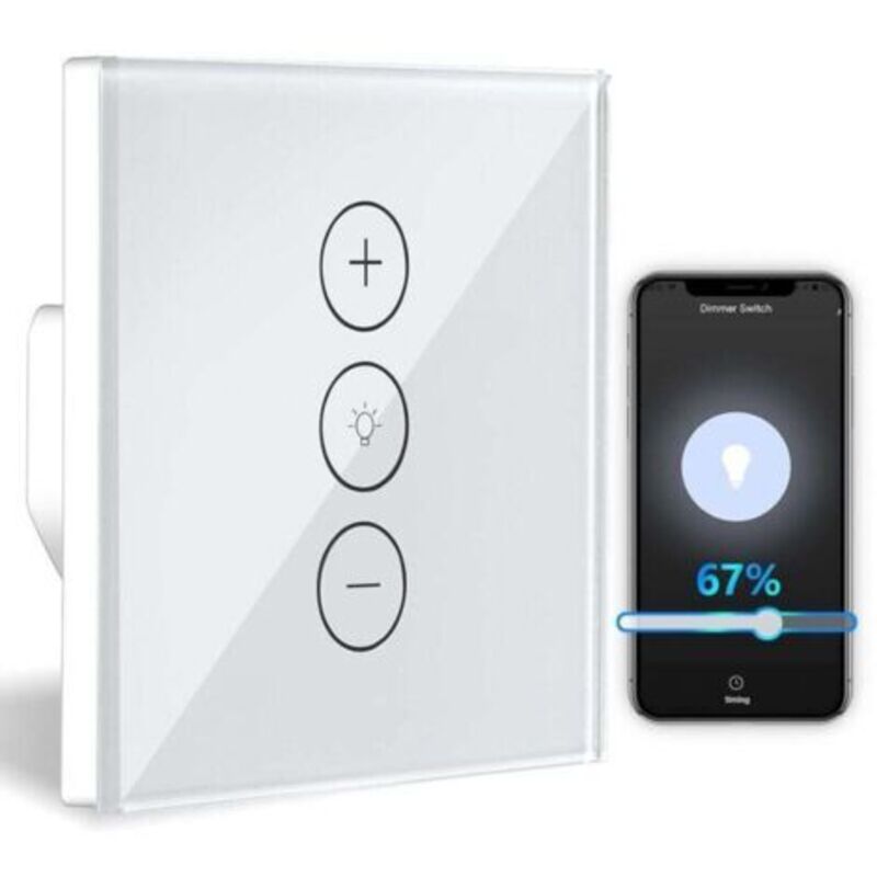 Wlan-dimmer, Wifi-lichtdimmer Mit Prozentfunktion Und Timer-funktion, Eingebauter Sprachsteuerungs-wlan-beleuchtungsdimmer