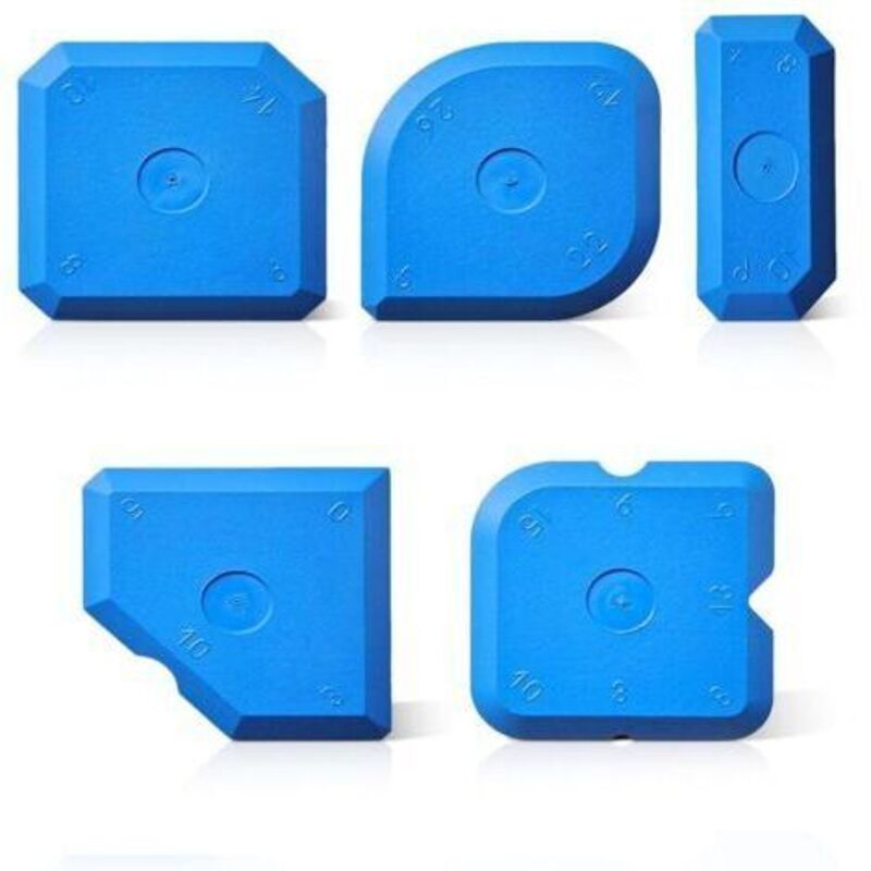 5-teiliges Set Aus Blauen Silikon-fugenwerkzeugen Für Küche Und Bad – Mehrwinkeliges Silikondichtungs-applikatorwerkzeug – Dichtungs- Und Fugenkit