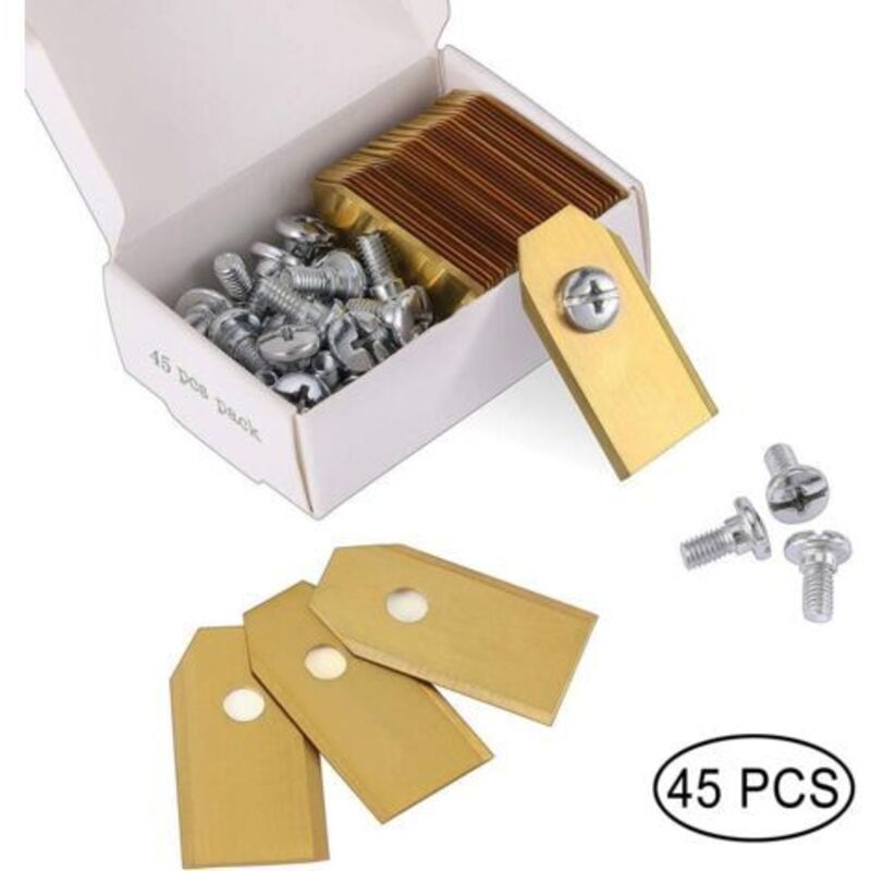 45 X Titan-messerklingen Für Alle Husqvarna/automower/yardforce/gardena Roboter-rasenmäher (3g-0,75mm) Mit 45 Schrauben, Ersatzklingen Für Modelle 105, 310, 315, 320, 420, 430x, R40i