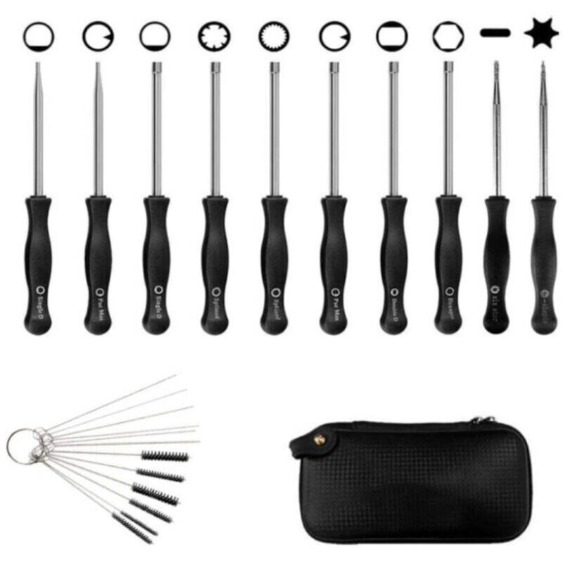 Werkzeugsatz Zur Vergasereinstellung Mit Ledertasche Und Reinigungsbürste, Geeignet Für Die Einstellung Kleiner Herkömmlicher Zweitaktmotoren, Rasenmäher, Mäher Und Kettensägen