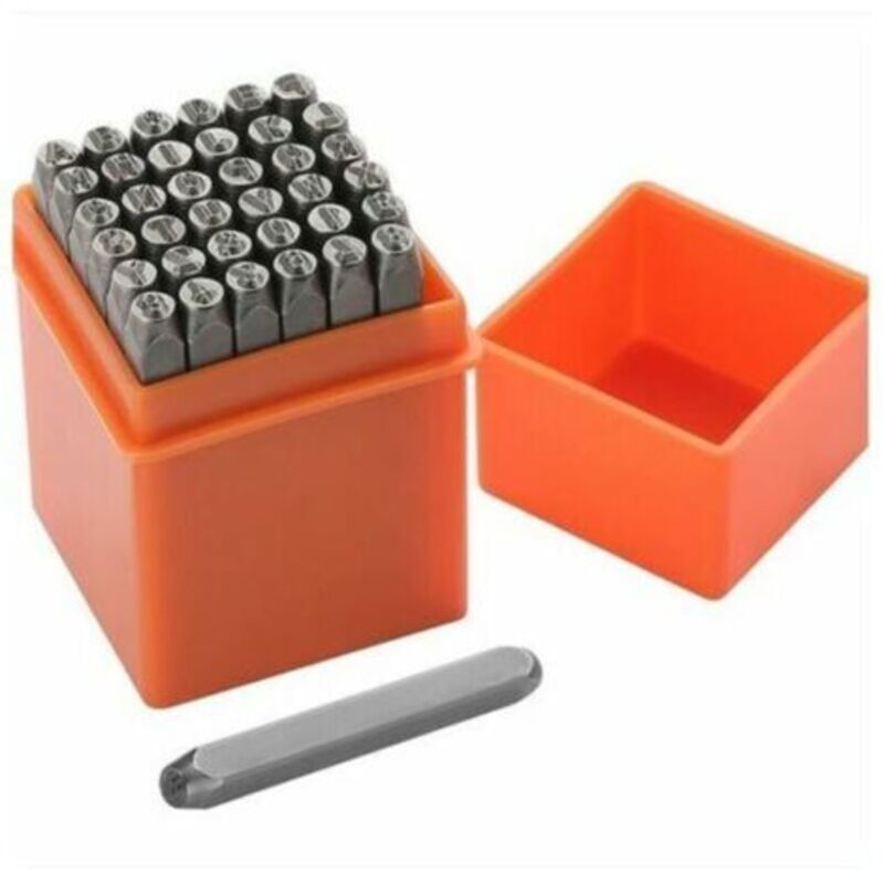 36 Stück Buchstaben- Und Zahlenstempel, 6 Mm Metallbuchstaben-stempelset, A-z Und 0-9 Metall-stempel Zum Prägen Von Metall, Kunststoff, Holz Und Leder