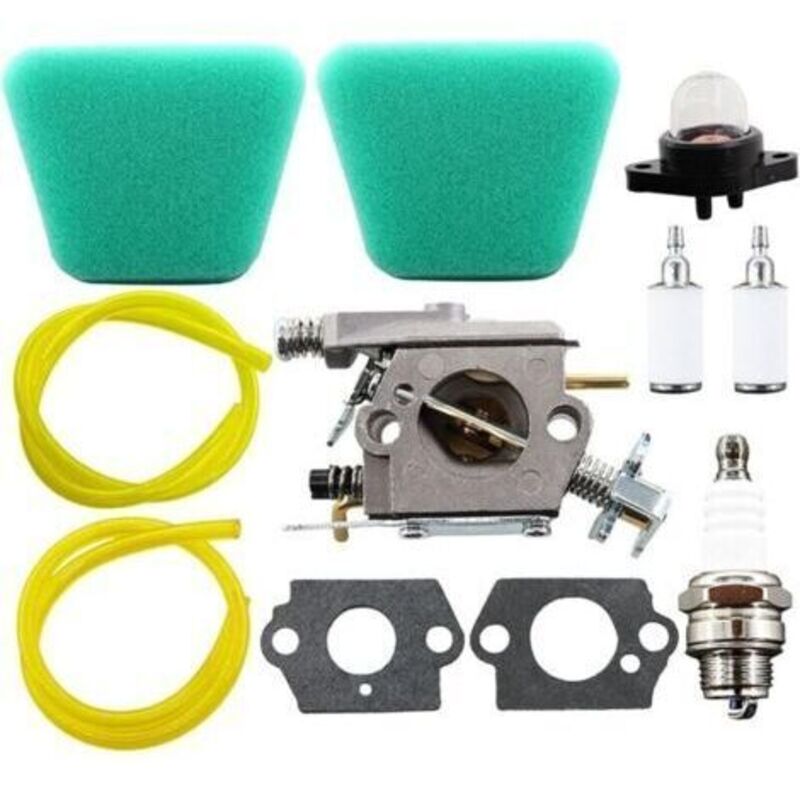 Vergaserkit Für Mcculloch 350, 351, Mac 333, 335, 338, 435, 436, 438, 440, 441, 442, 444 Walbro Wt-622 Reparaturzubehör Kits Trimmer Und Schlauch Zündkerze