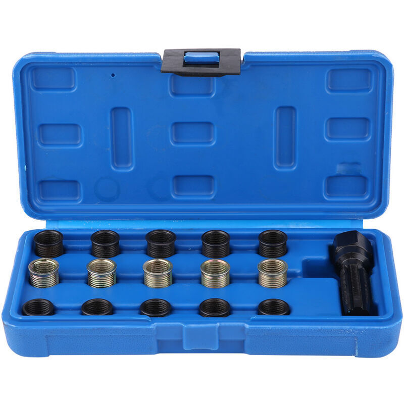 Gewindereparaturset Für Zündkerzen, 16-teilig – Gehärteter Stahl M14 X 1,25 Mm Und M16 X 1,25 Mm – Inklusive Transportkoffer