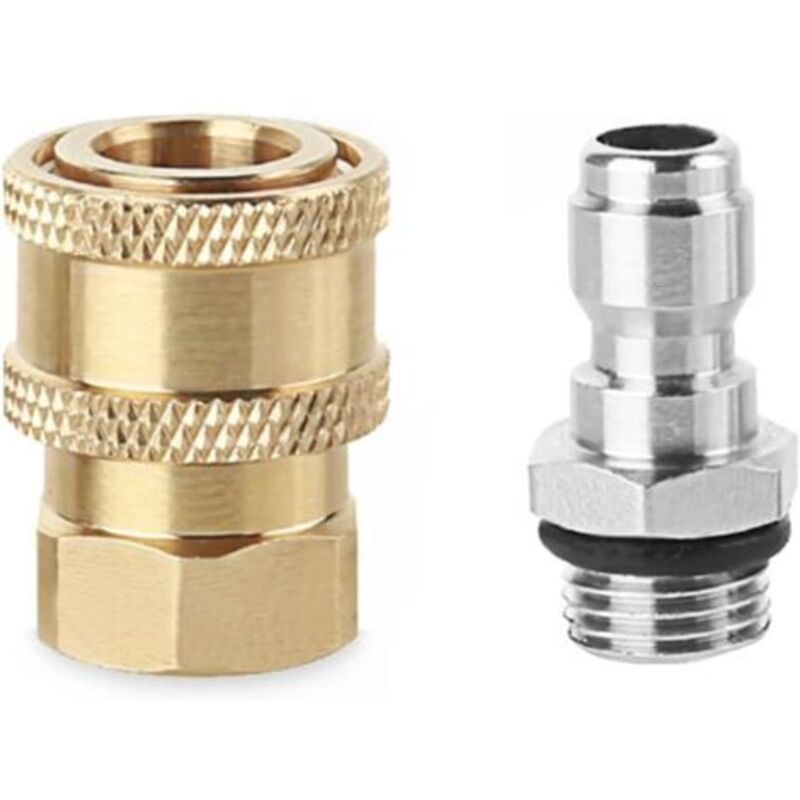 2er-set Adapter Für Hochdruckreiniger, Schnellanschluss-kit 14 Mm M14 X 1,5 Auf 1/4 Zoll, Verbinder-zubehör, Druckwasserpistole Für Garten, Rasen, Auto, Flasche