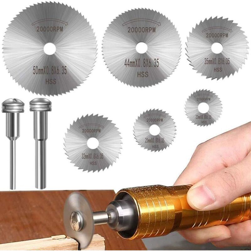 6er-set Kreissägeblätter 32 Mm – Hochgeschwindigkeitsstahl – Für Hartholz, Kunststoff Und Metall – Kompatibel Mit Dremel-werkzeugen