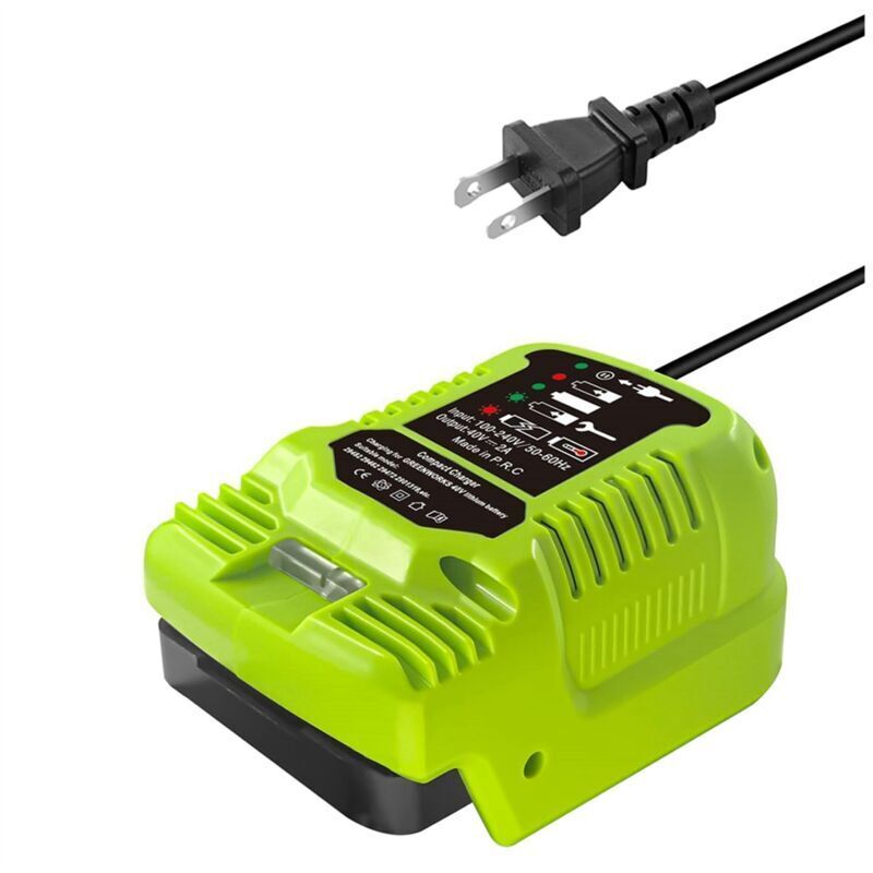 Mini-ladegerät Für Greenworks 40 V Max Akkus, Modelle 29462, 29472 Und Andere Mit Amerikanischem Stecker