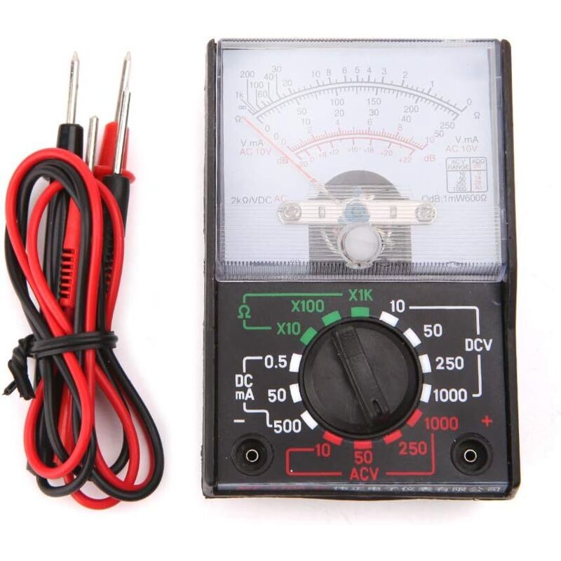 Analoges Multimeter Ac/dc – Spannungsbereich 0-1000v – Strom 0-500ma – Ohmmeter X1k – Dezibel -20 Bis +22db