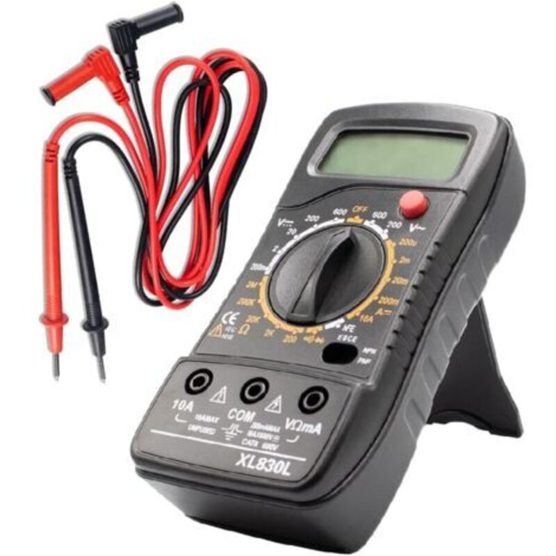 Professionelles Digitales Multimeter Cat Iii 1000v, 2000 Counts – Spannungsprüfer, Ac/dc-test, Transistor-, Strom-, Widerstands- Und Durchgangsprüfung – Inklusive Testkabel Und Bedienungsanleitung