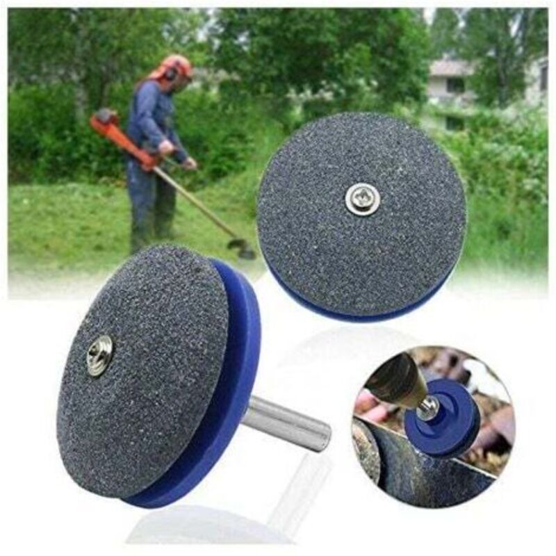 Rasenmäherklingenschärfer - 2er-pack (blau), Ideal Zum Schärfen Stumpfer Klingen, Ouylaf