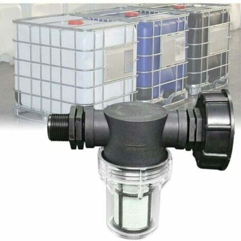 Anschluss Für 1000-liter-tank, Adapter S60x6 Mit Integriertem Filter, Gartenschlauchanschluss 3/4" Für Regenwassernutzungssystem