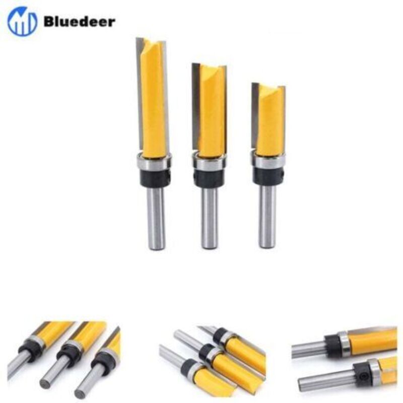 3-teiliges Bündigfräser-set 8 Mm – Für Hart- Und Weichholz – Schneiddurchmesser 15,9 Mm – Schneidenlänge 30/40/50 Mm – Fräswerkzeuge – Zhuoxuan
