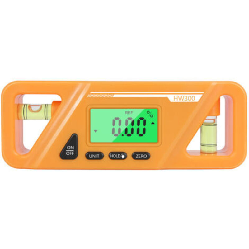 Digitaler Winkelmesser, 90-grad-nivellierlineal Mit Neigungsmesser, Goniometer, Orange, Batterien Nicht Enthalten