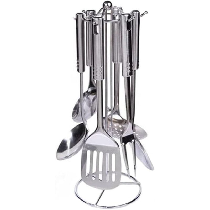 7-teiliges Küchenutensilien-set Aus Edelstahl – Ergonomischer Griff – Spülmaschinenfest – Langlebig Und Leicht