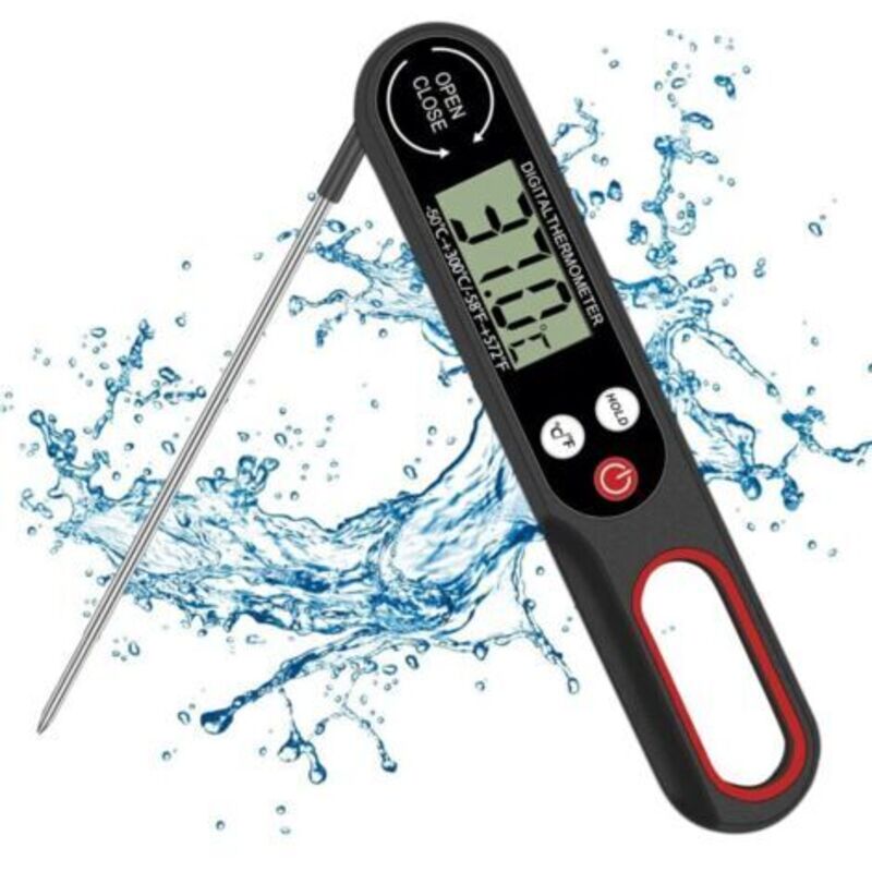 Fleischthermometer-sonde, Digitales Lebensmittelthermometer Für Bbq, Küche, Kochen, Instant-read-thermometer, Faltbare Temperatursonde Für Heißluftfritteuse, Milch, Wasser
