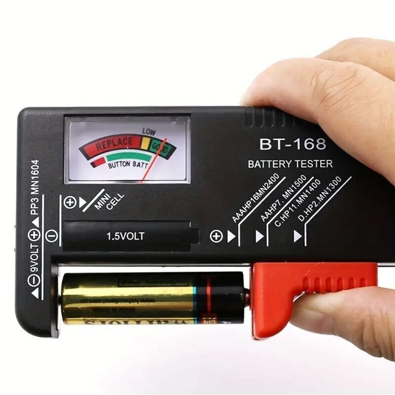 Batterien Aa/aaa/c/d/9 V/1,5 V, Universal-knopfzelle, Farbcodierung, Anzeige, Spannungstester, Prüfer