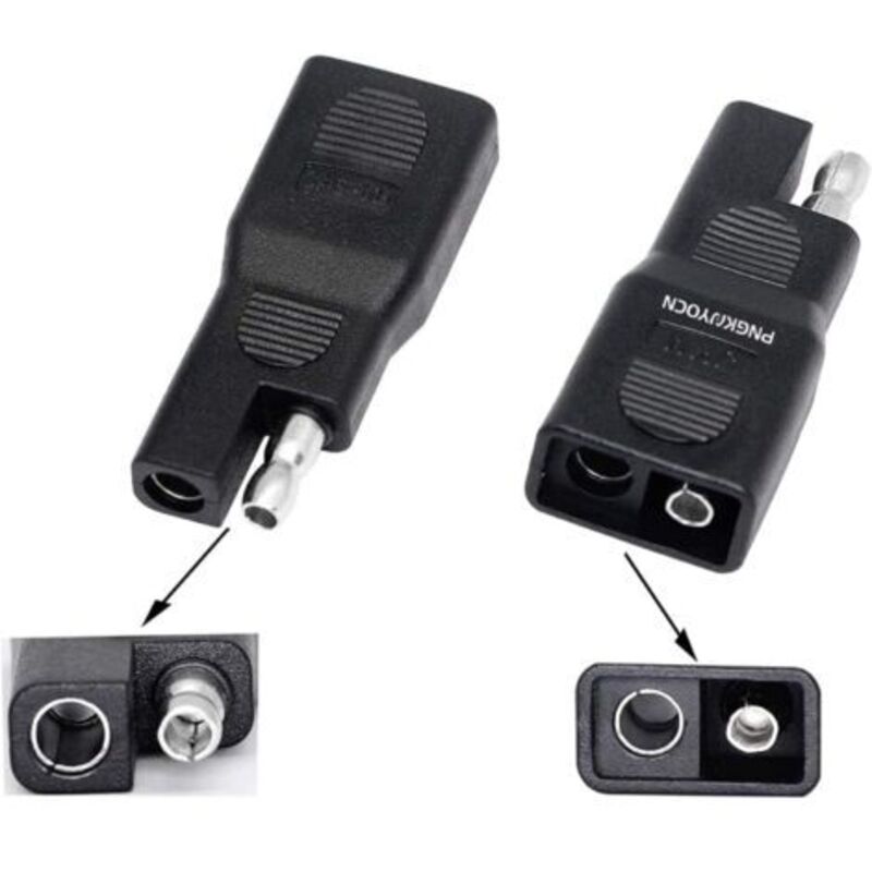 Polaritätsumkehr-adapter Sae, Solar-verlängerungskabel Mit Schnellkupplung, Sae-stecker Auf Sae-buchse Für Auto, Solarpanel-batterie (2er-pack)
