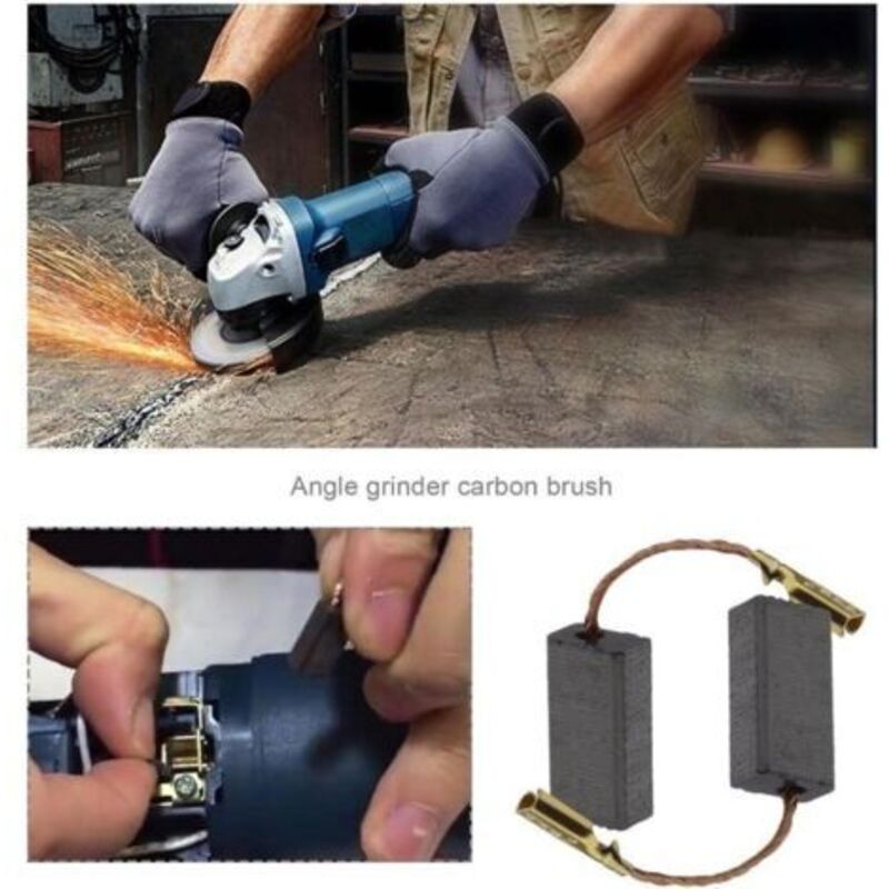 20 Stück Kohlebürsten Für Winkelschleifer, Kompatibel Mit Bosch, Ersatzteil Für Elektrowerkzeuge Zur Reparatur Und Zum Austausch, 15x8x5mm
