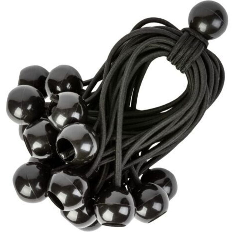 Elastische Seile Mit Kugeln - 25er Pack, 15 Cm Universelle Spanngurte Mit Befestigungen - Widerstandsfähiges Elastisches Band, Perfekt Für Camping, Gepäck & Planen - Schwarz