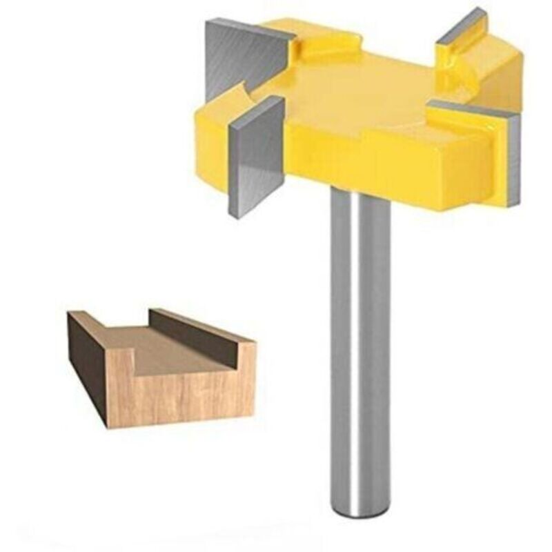 Oberflächenfräser, 8mm Schaft Reinigung Unterfräser Bits Oberfläche Hobeln Bits Reinigungsboden Durchmesser Schreinerei Fräser