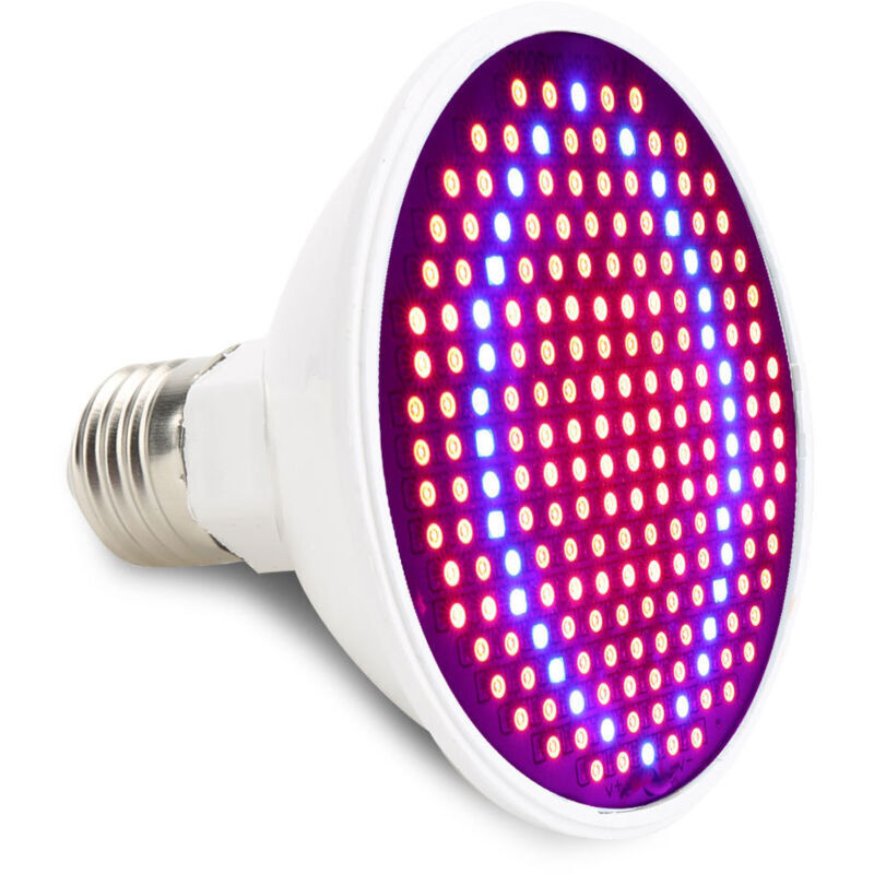 Led-pflanzenwachstumslampe, 20w E27 Glühbirne Mit 200 Leds, Vollspektrum-wachstumslicht Für Pflanzen, Blumen Und Garten