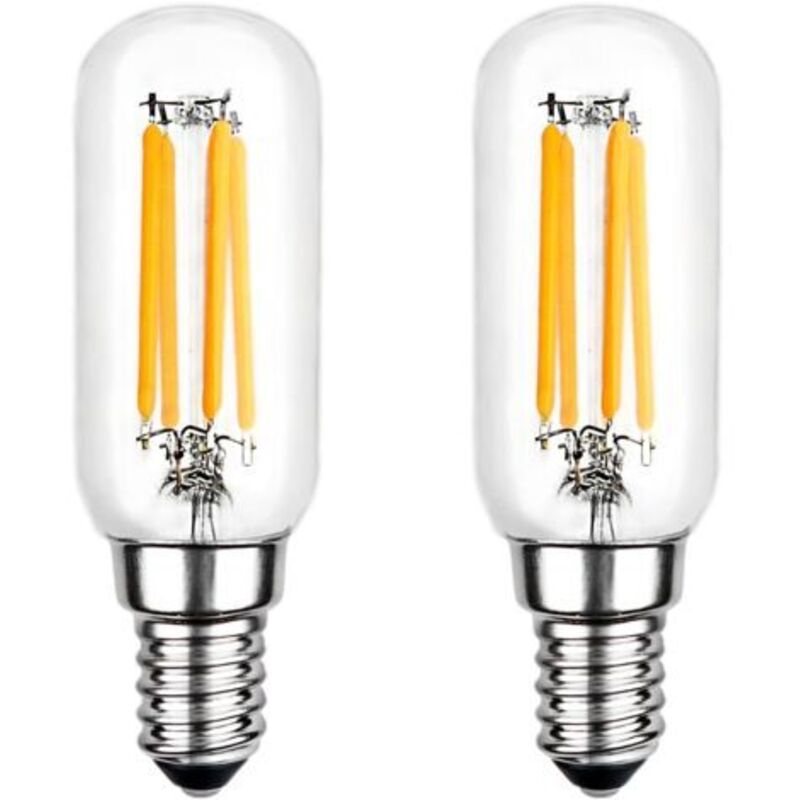 Led-glühbirne, T25 E14 4w Glühbirne Warmweiß 2700k, 400lm, Led-röhrenfaden-glühbirne Für Dunstabzugshaube, Nicht Dimmbar, 2er-pack