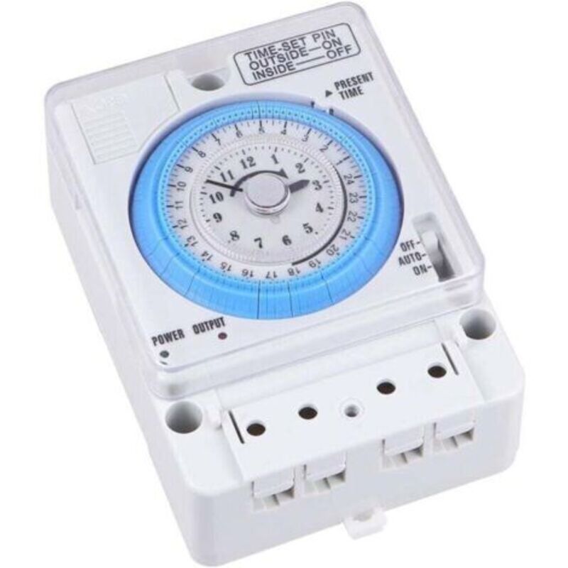 Mechanischer Timer 12vac/dc – Stromstärke 16a – Spannung 250vac – Einfache Installation Für Küche Und Außenbereich – Kompakt Und Präzise