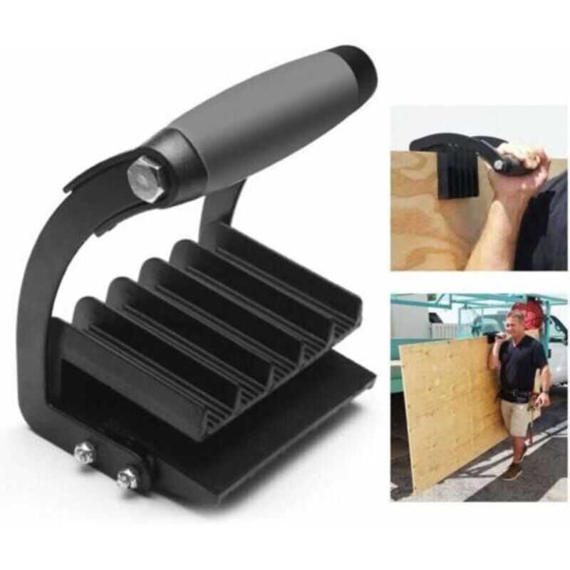 Hebeplanke Aus Eisen, Gipsplattenheber, Ergonomischer Gorilla-greifer, Plattenstützpaneel, Griffplatten Zum Praktischen Heben Von Platten Und Sperrholz, Schwarz - Inhhub