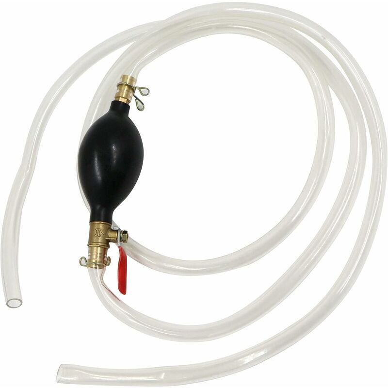 Manuelle Flüssigkeits-transferpumpe 2m1cm – Elastischer Kunststoffschlauch – Für Benzin, Diesel, Öl Und Wasser – Ein-/aus-ventil