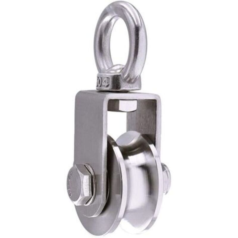 Flaschenzug 500kg - 2 Lager - 48mm - Edelstahl 304 - Verwendung Mit Seilen